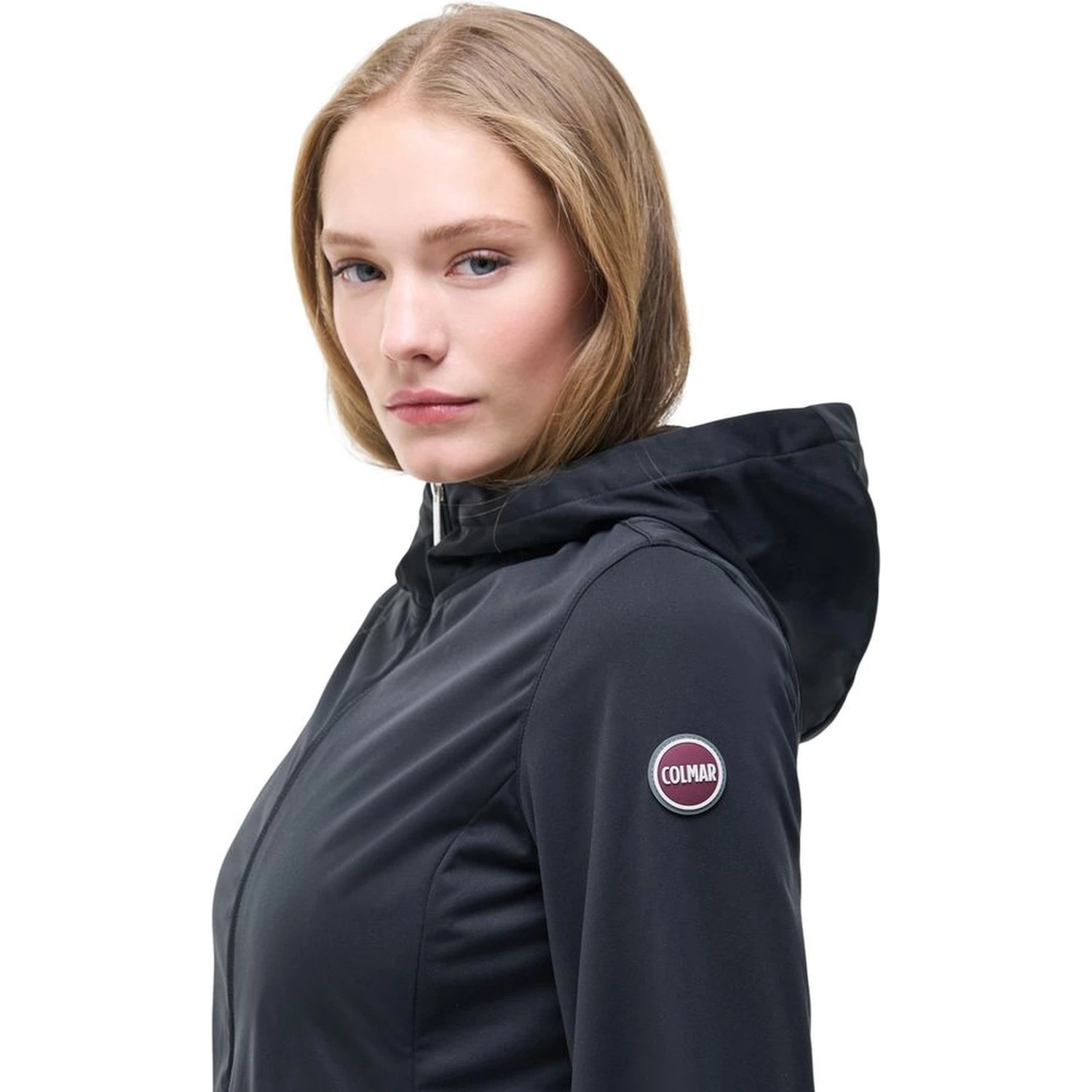 Black Polyester Shell Jacket