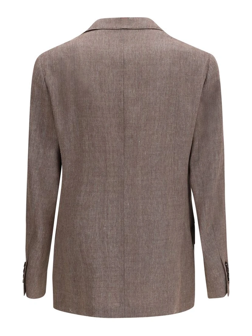 Brown Linen Blazer