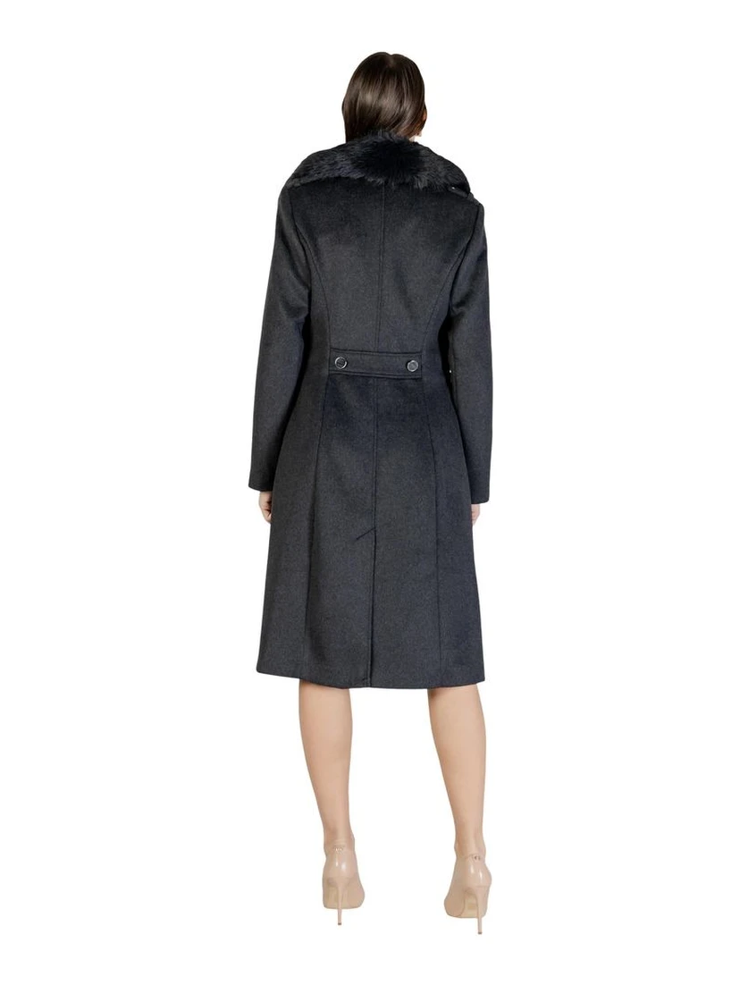 Gray Polyester Coat