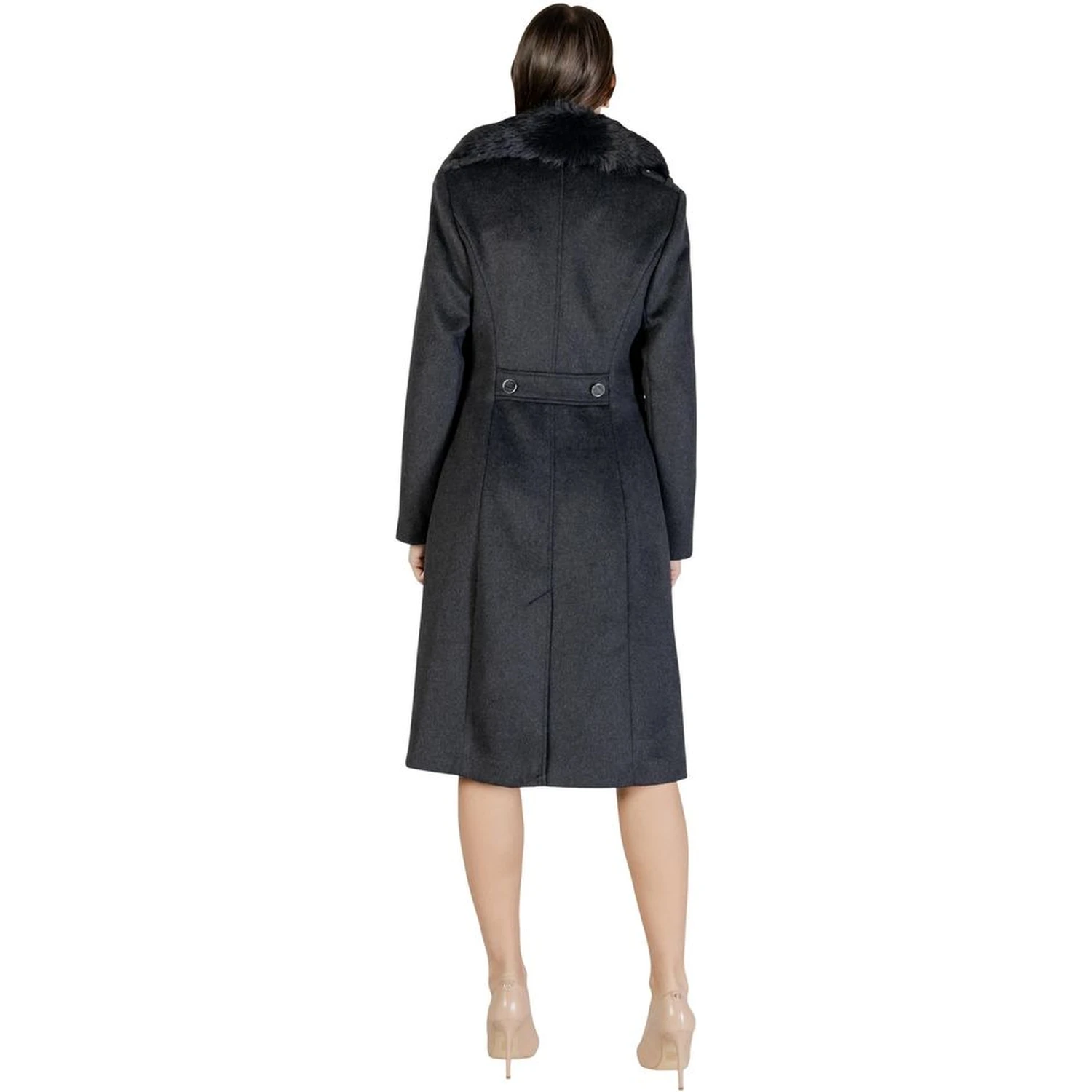 Gray Polyester Coat