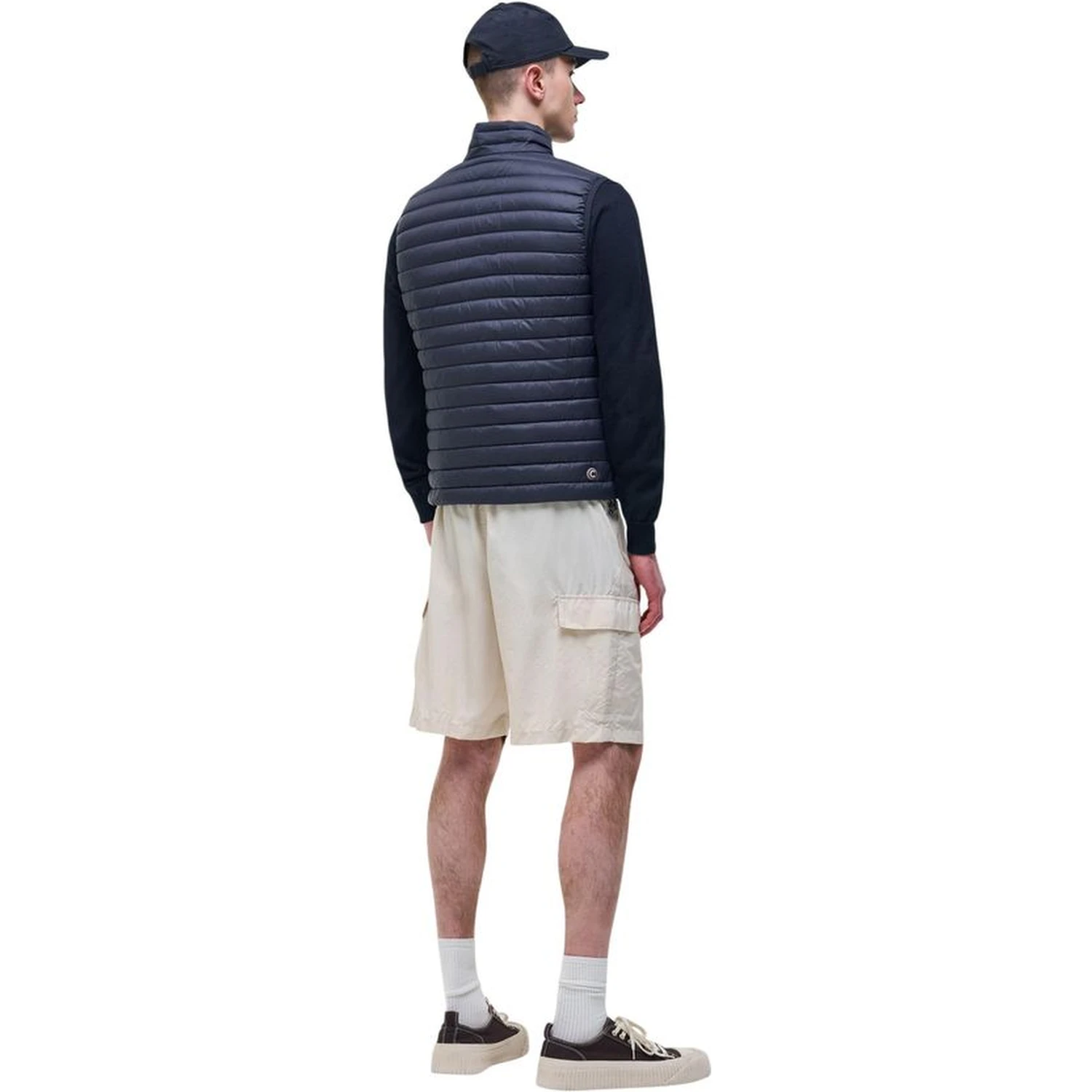 Blue Polyamide Sleveless Jacket