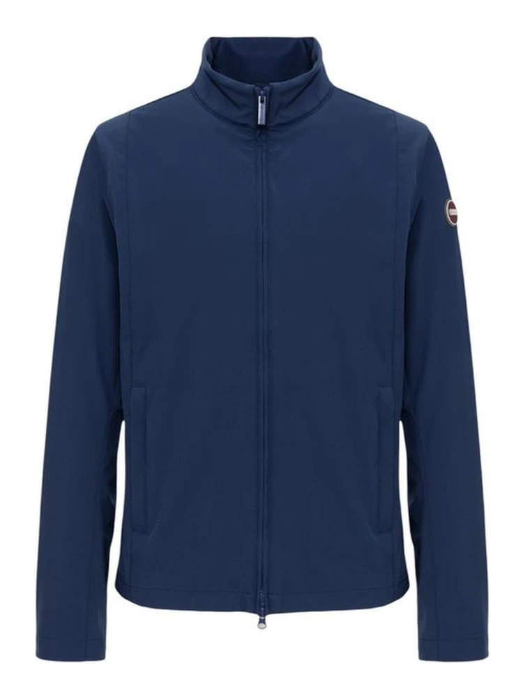 Blue Polyester Full-Length Jacket alternative