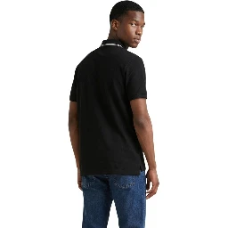 Black Cotton Polo Shirt