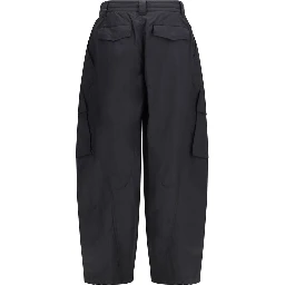 Black Cotton Cargo Pants