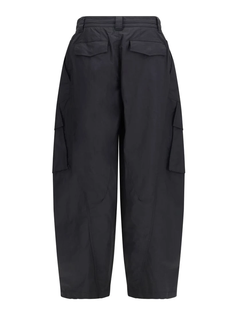 Black Cotton Cargo Pants