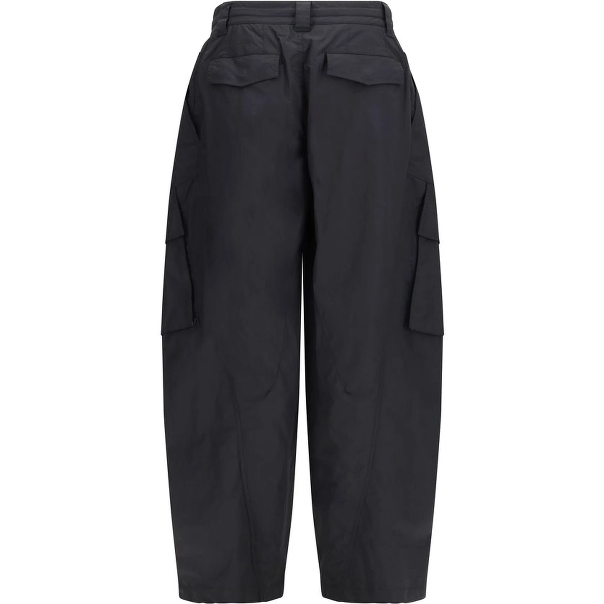 Black Cotton Cargo Pants