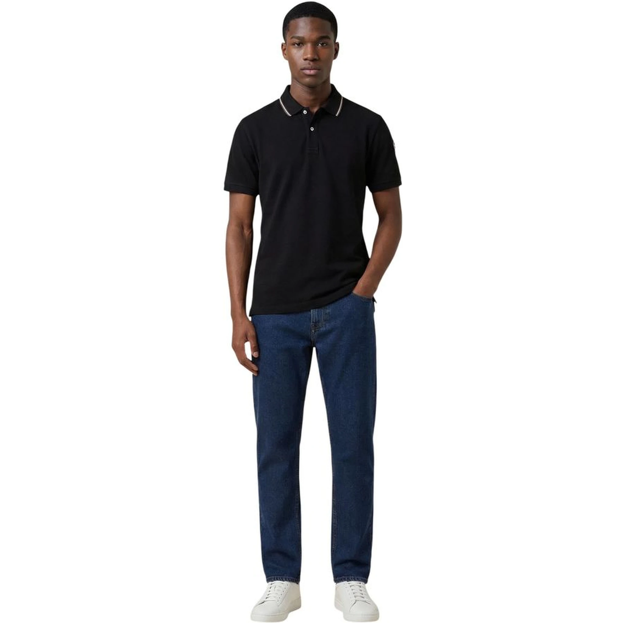 Black Cotton Polo Shirt