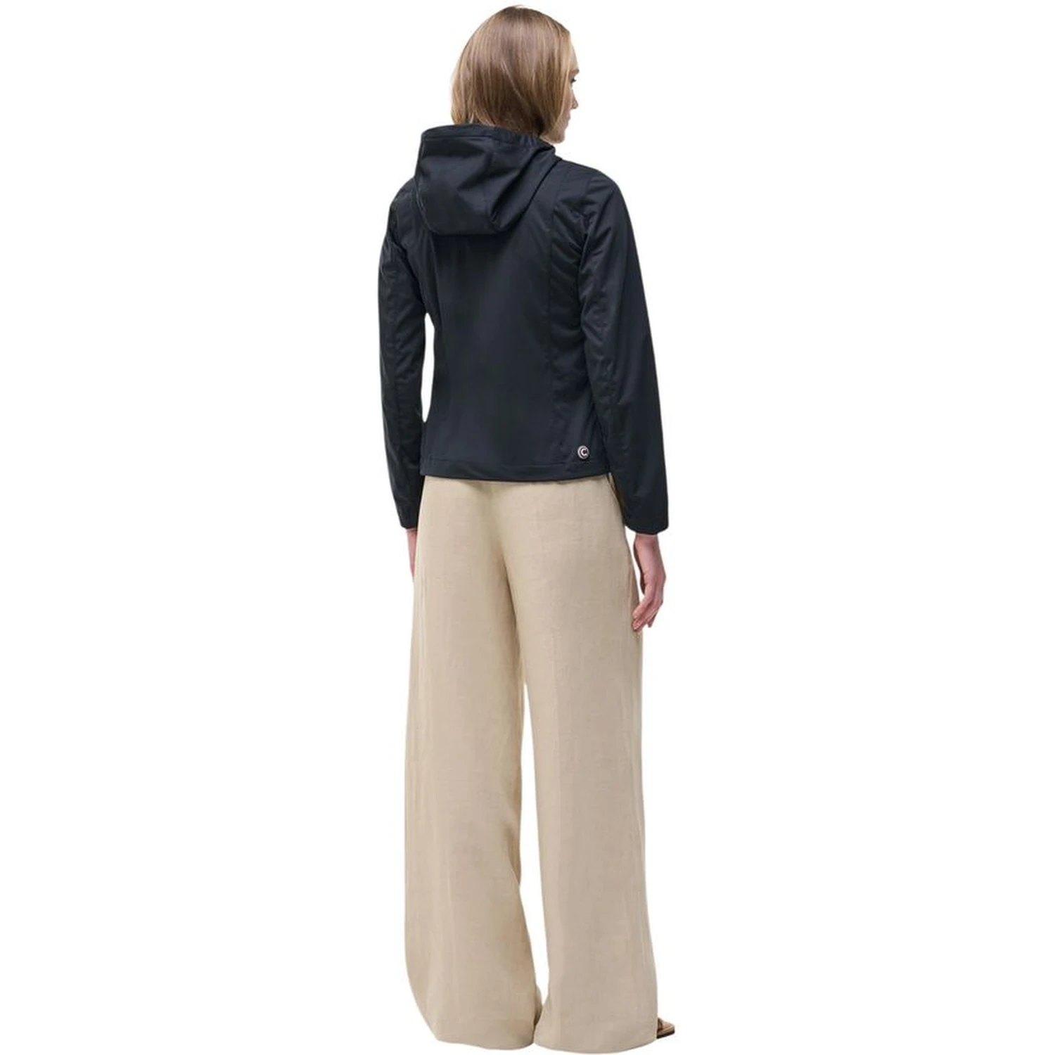 Black Polyester Shell Jacket