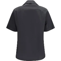 Black Cotton Shortsleeve Shirt