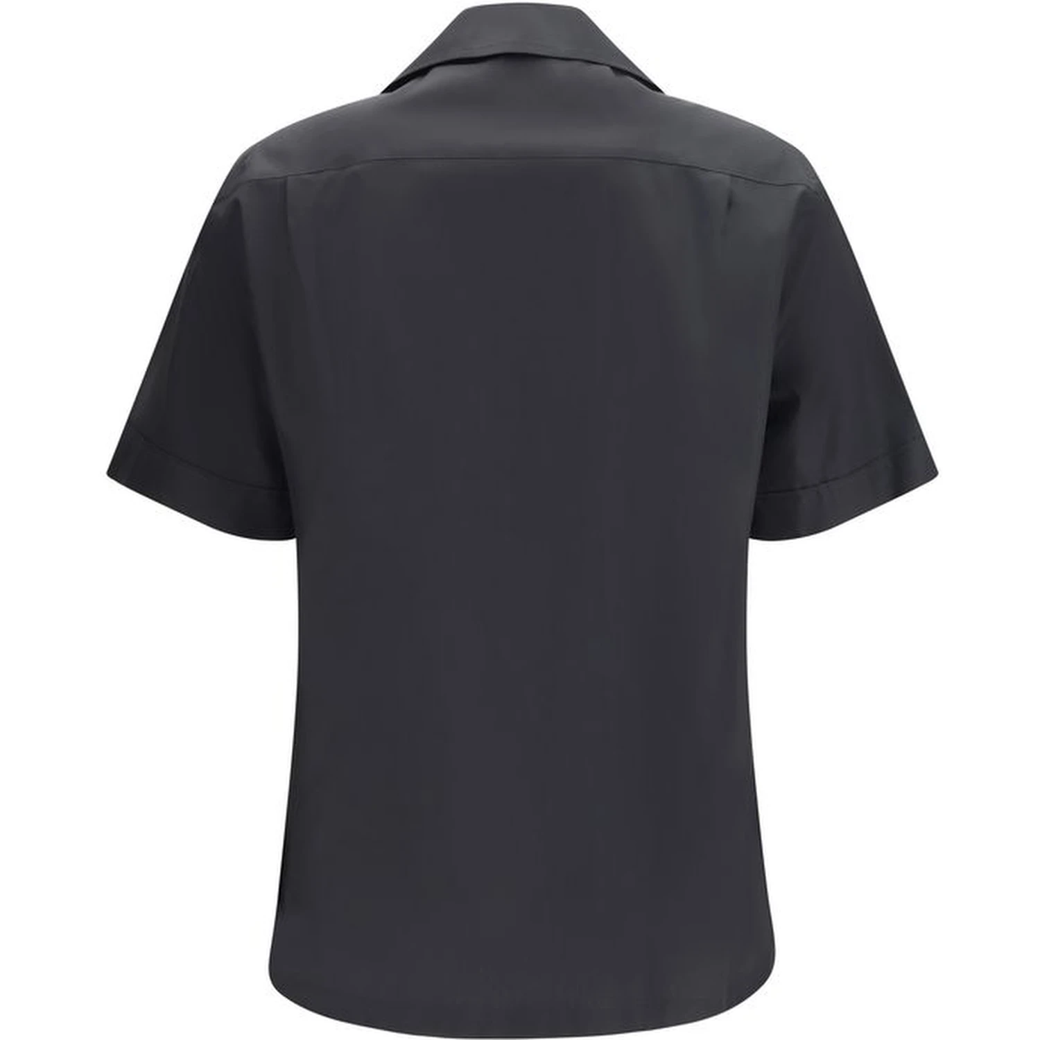Black Cotton Shortsleeve Shirt