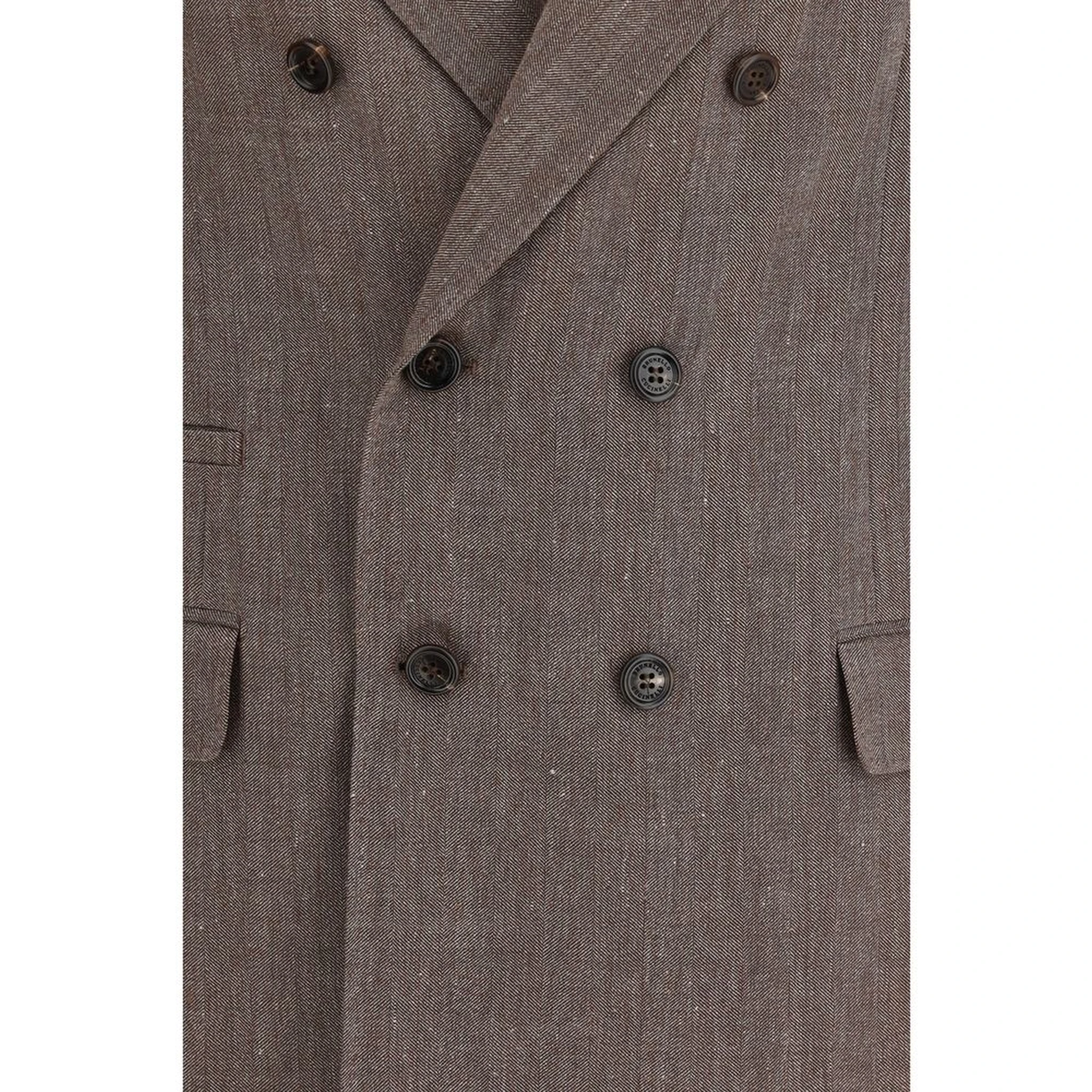 Brown Linen Blazer