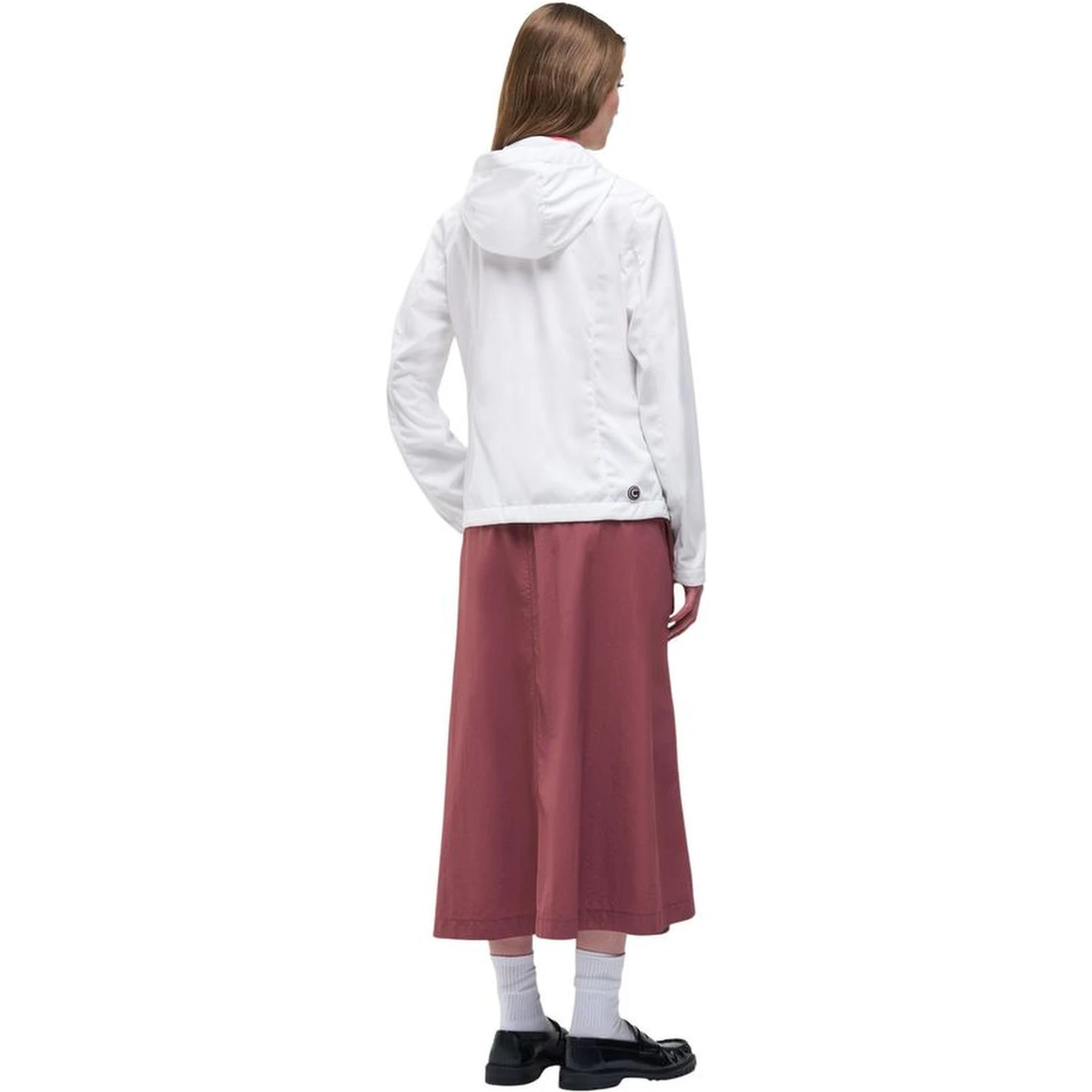 White Polyester Shell Jacket