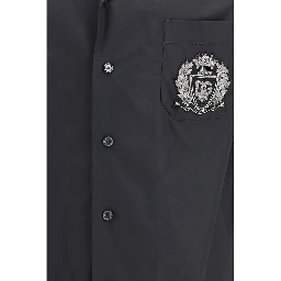 Black Cotton Shortsleeve Shirt