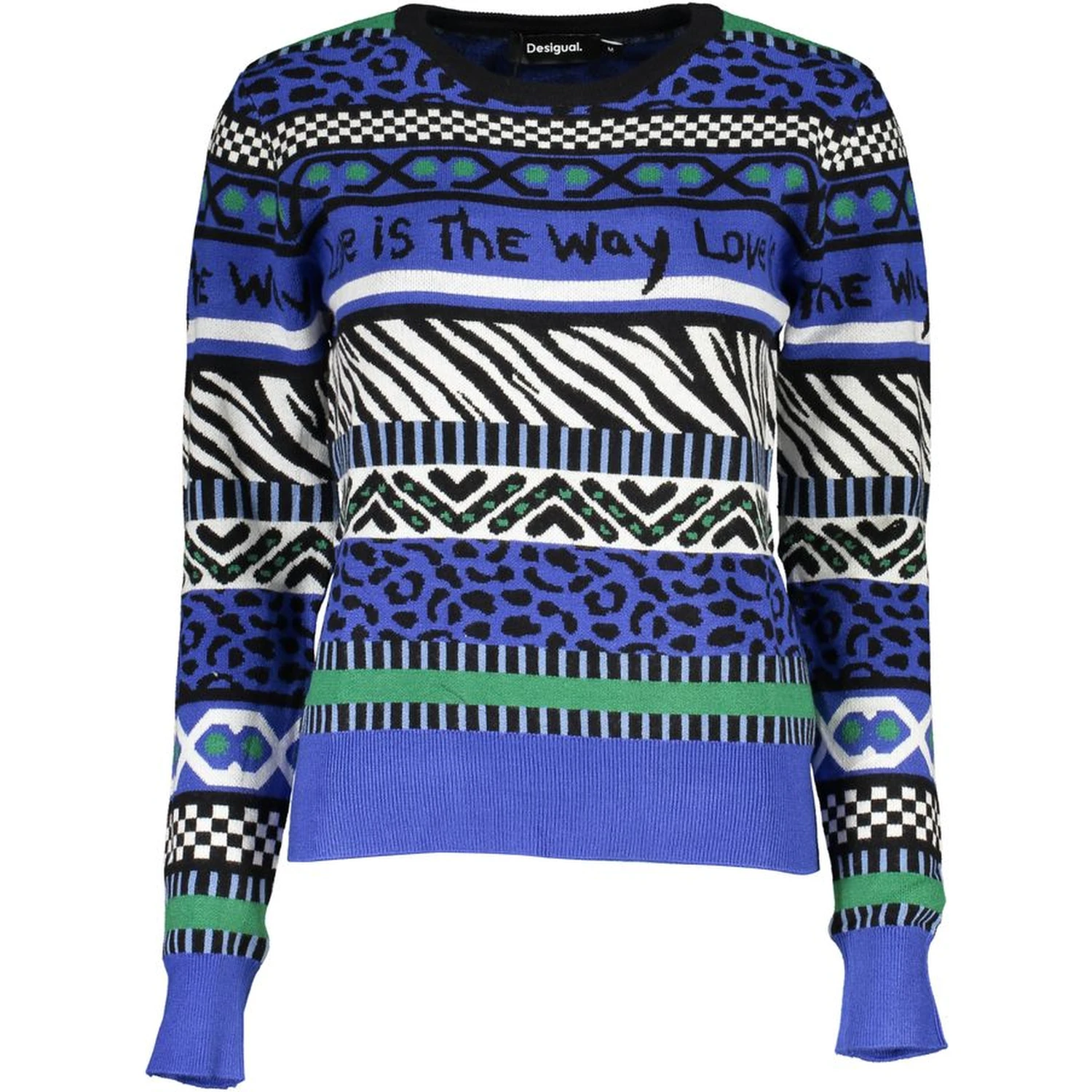 Blue Viscose Women Sweater