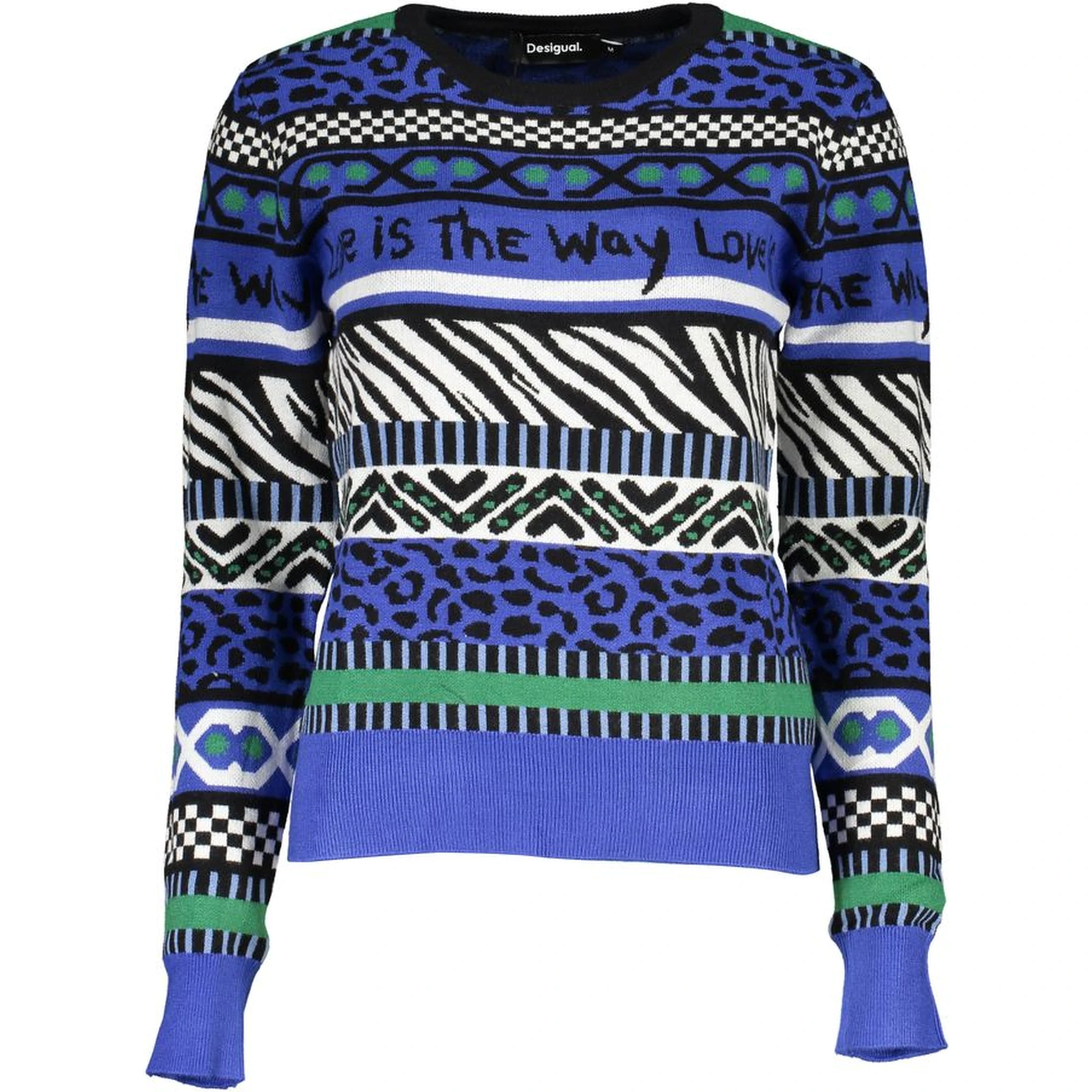 Blue Viscose Women Sweater