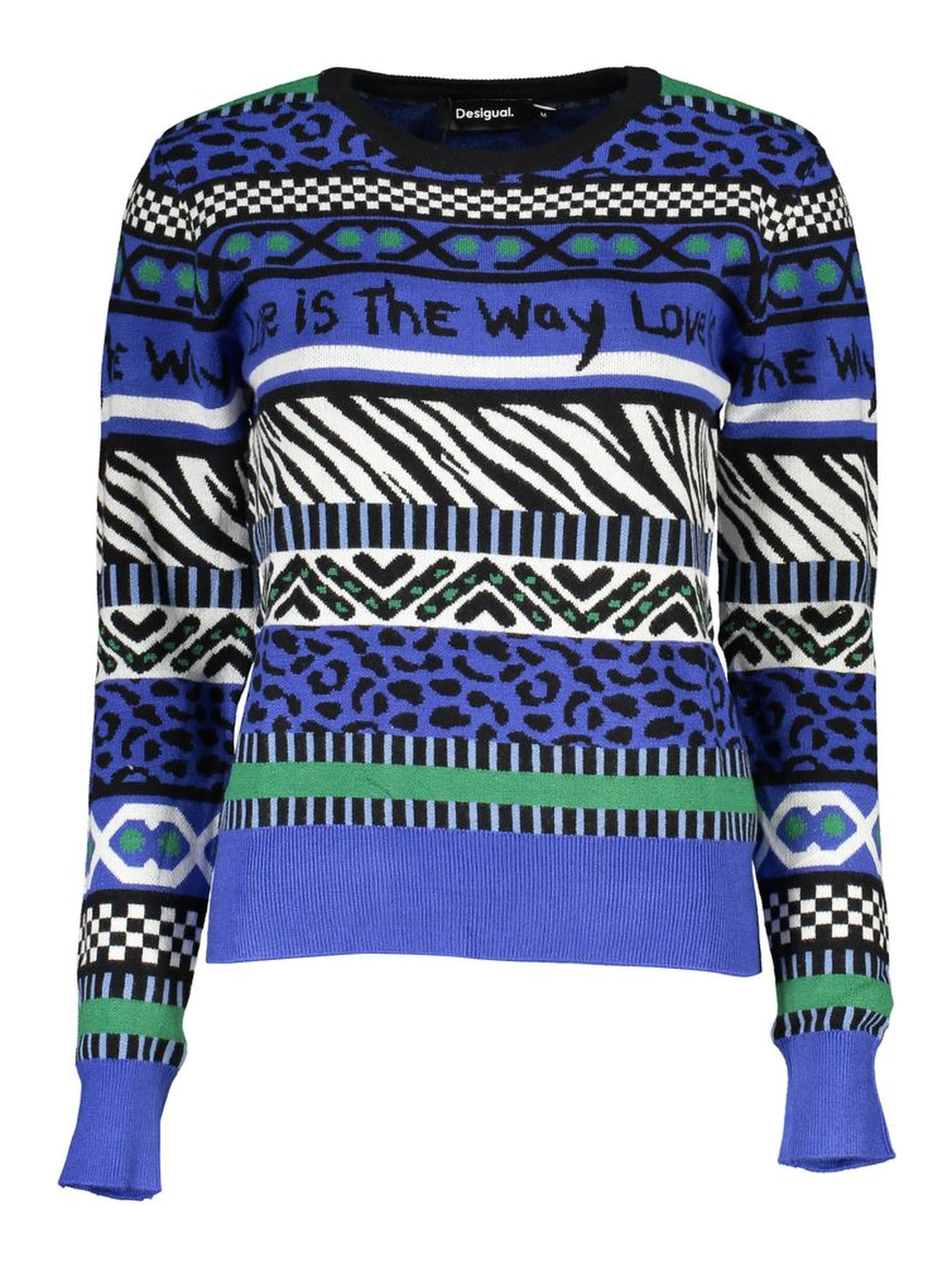 Blue Viscose Women Sweater
