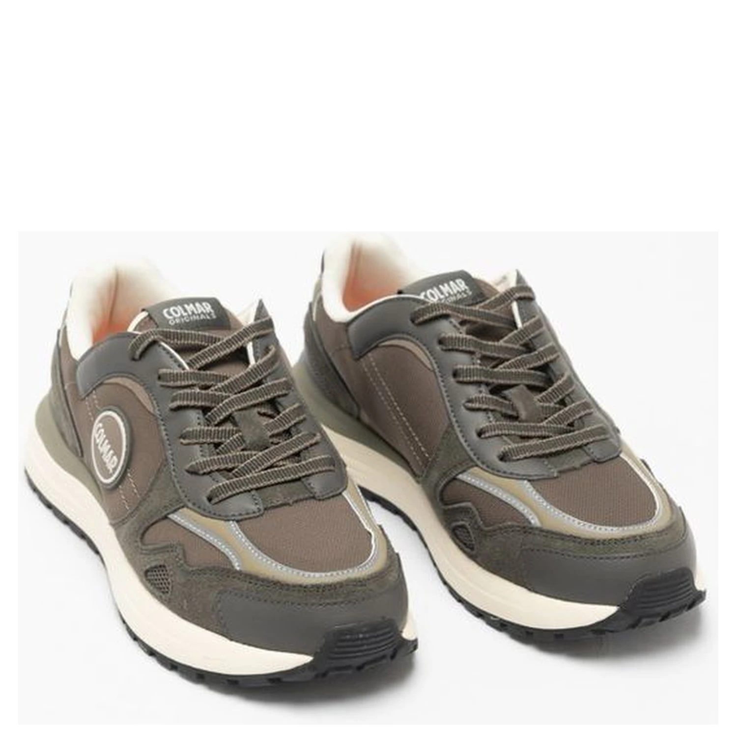 Brown Polyester Athletic Sneakers