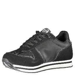 Black Polyurethane Women Sneaker
