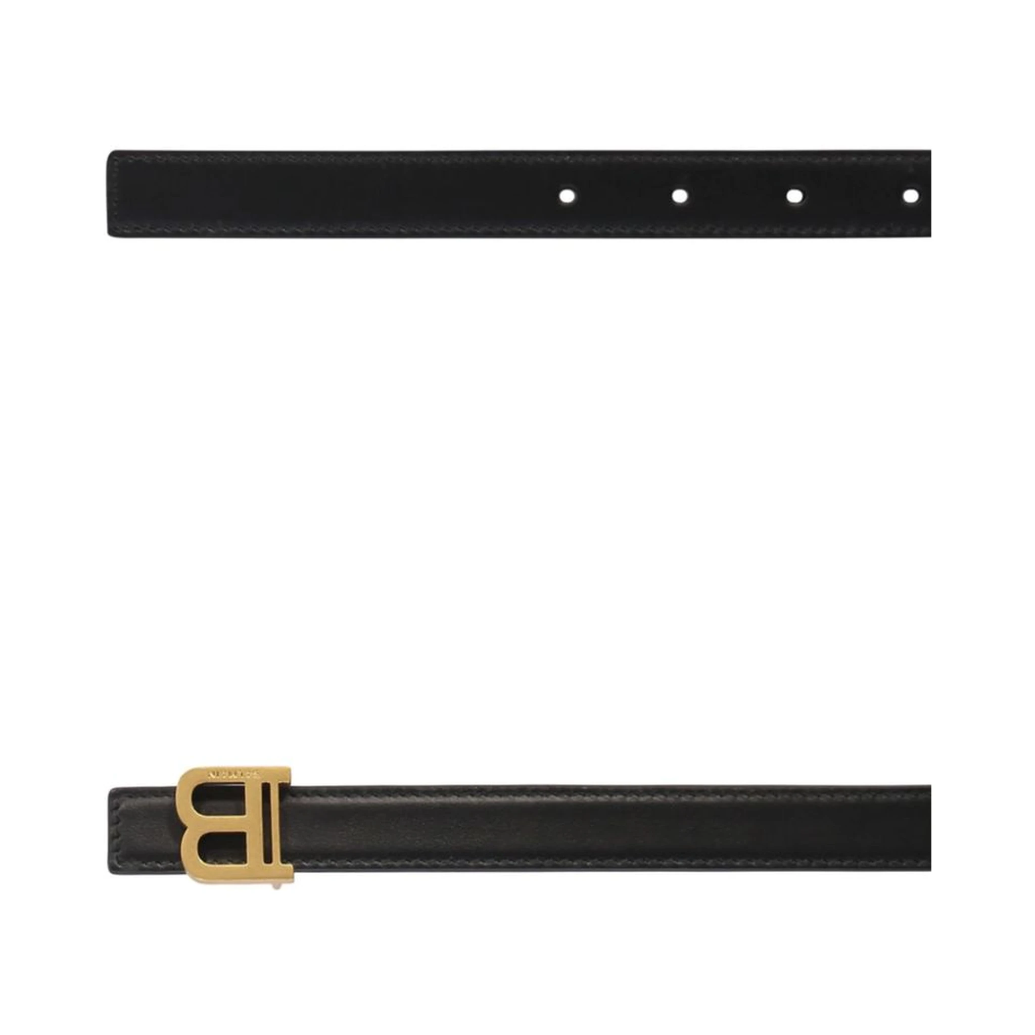 Black Leather Regular Belt