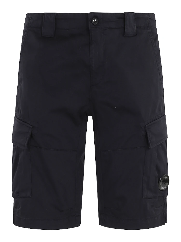 STRETCH SATEEN CARGO LENS SHORTS