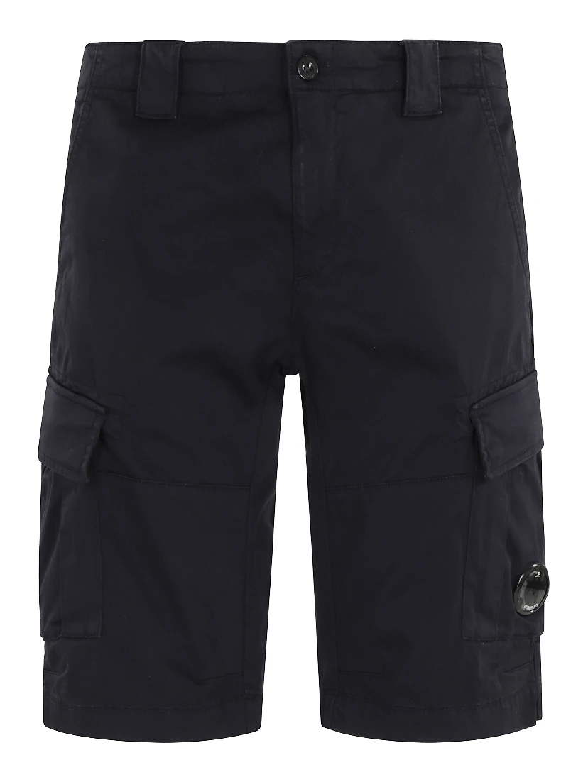 STRETCH SATEEN CARGO LENS SHORTS