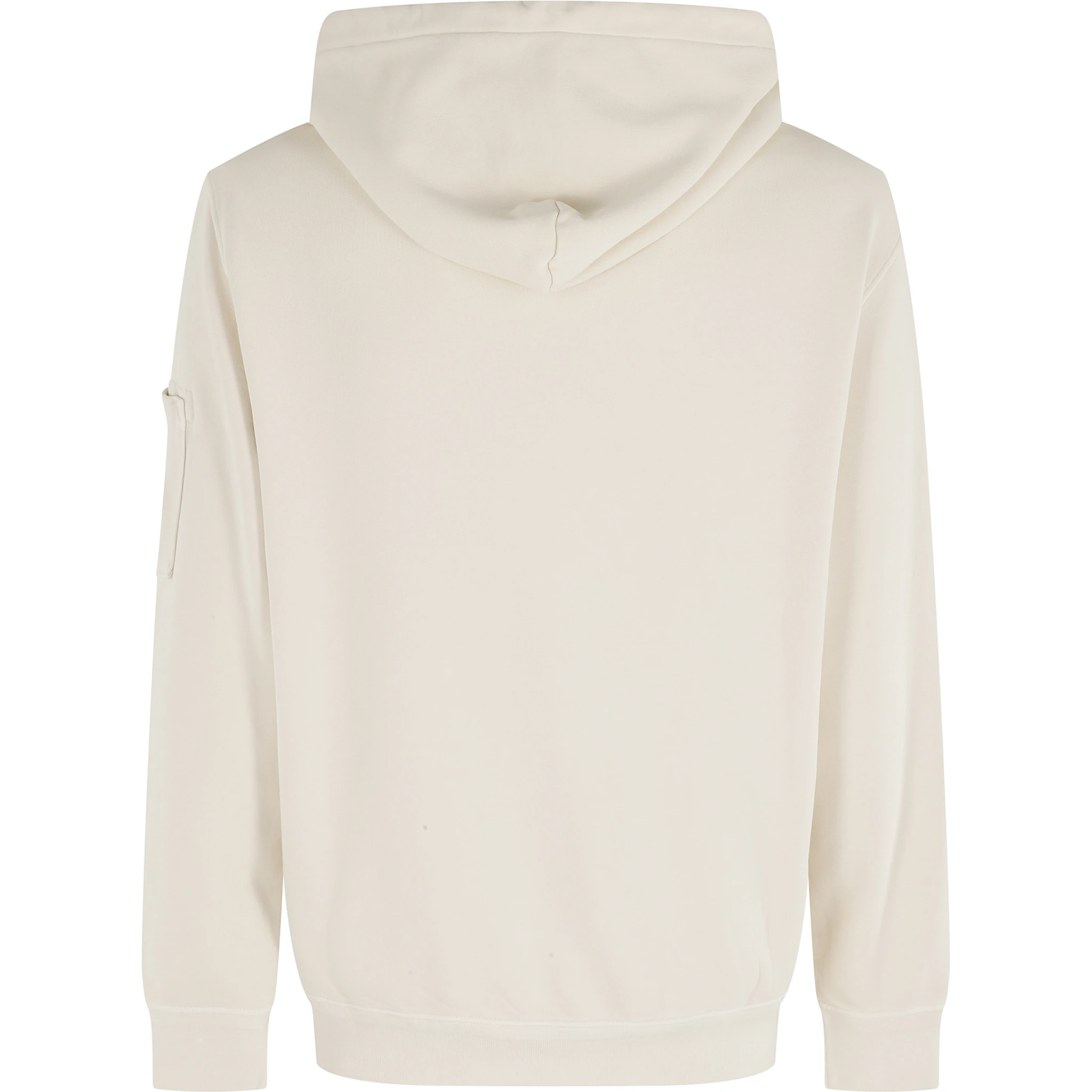 COTTON DIAGONAL FLEECE HOODED LENS SWEATSHIRT