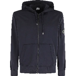 LIGHT FLEECE ZIP HOODED LENS SWEATSHIRT