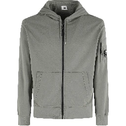LIGHT FLEECE ZIP HOODED LENS SWEATSHIRT