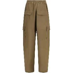 Brown Silk Cargo Pants