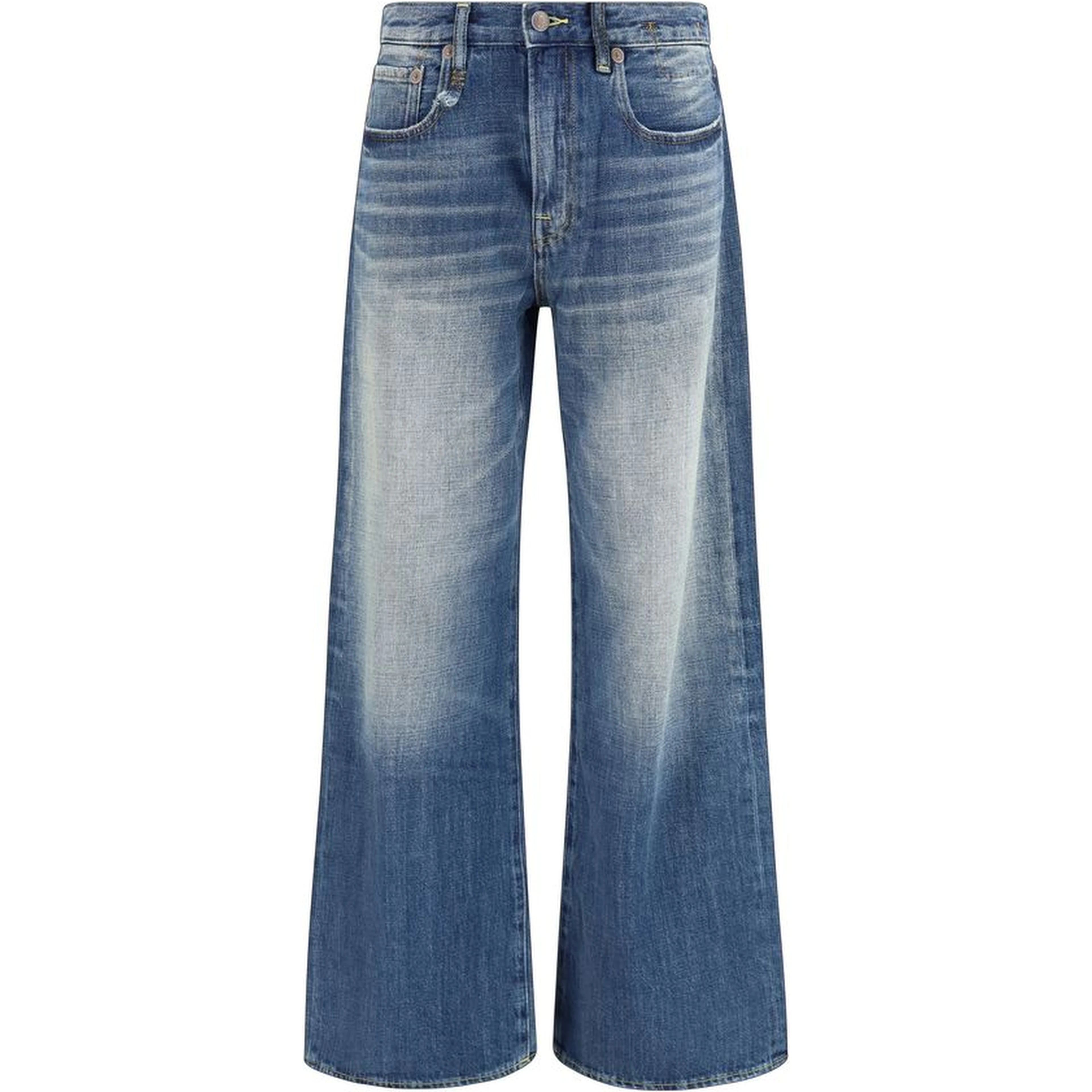 Blue Cotton Relaxed Fit Jeans
