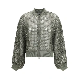 Bicolor Silk Bomber