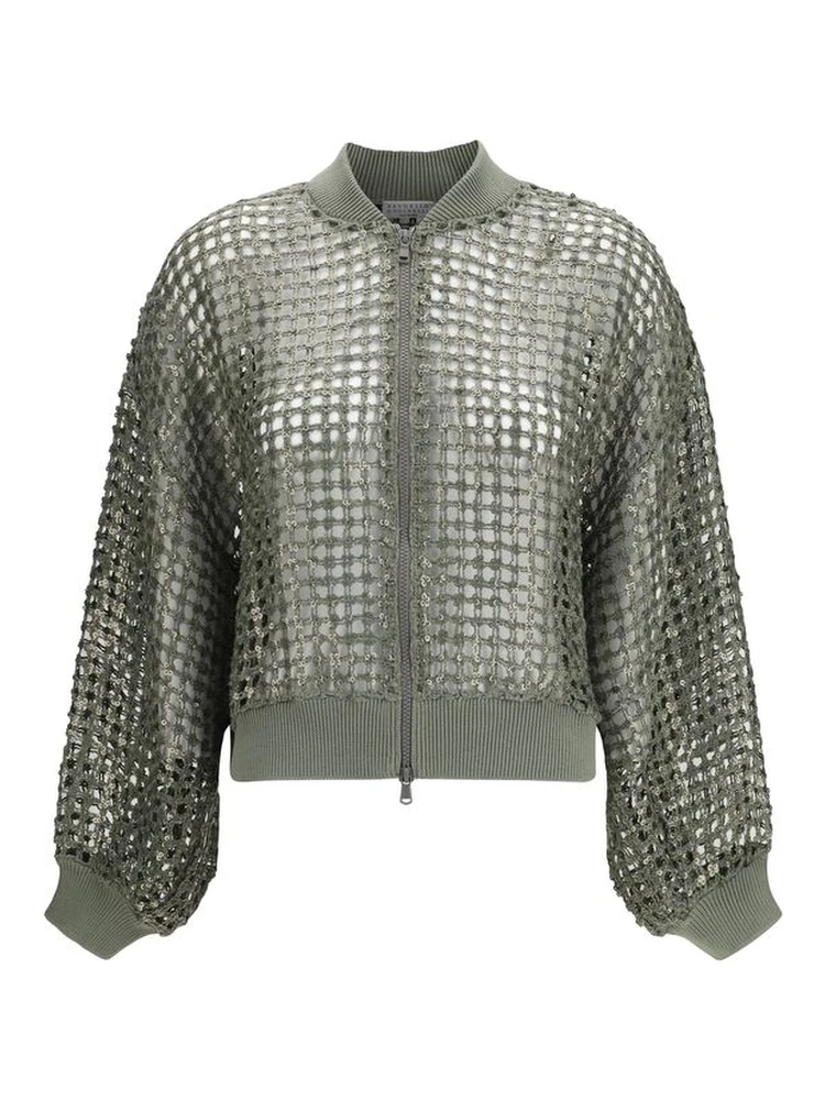 Bicolor Silk Bomber