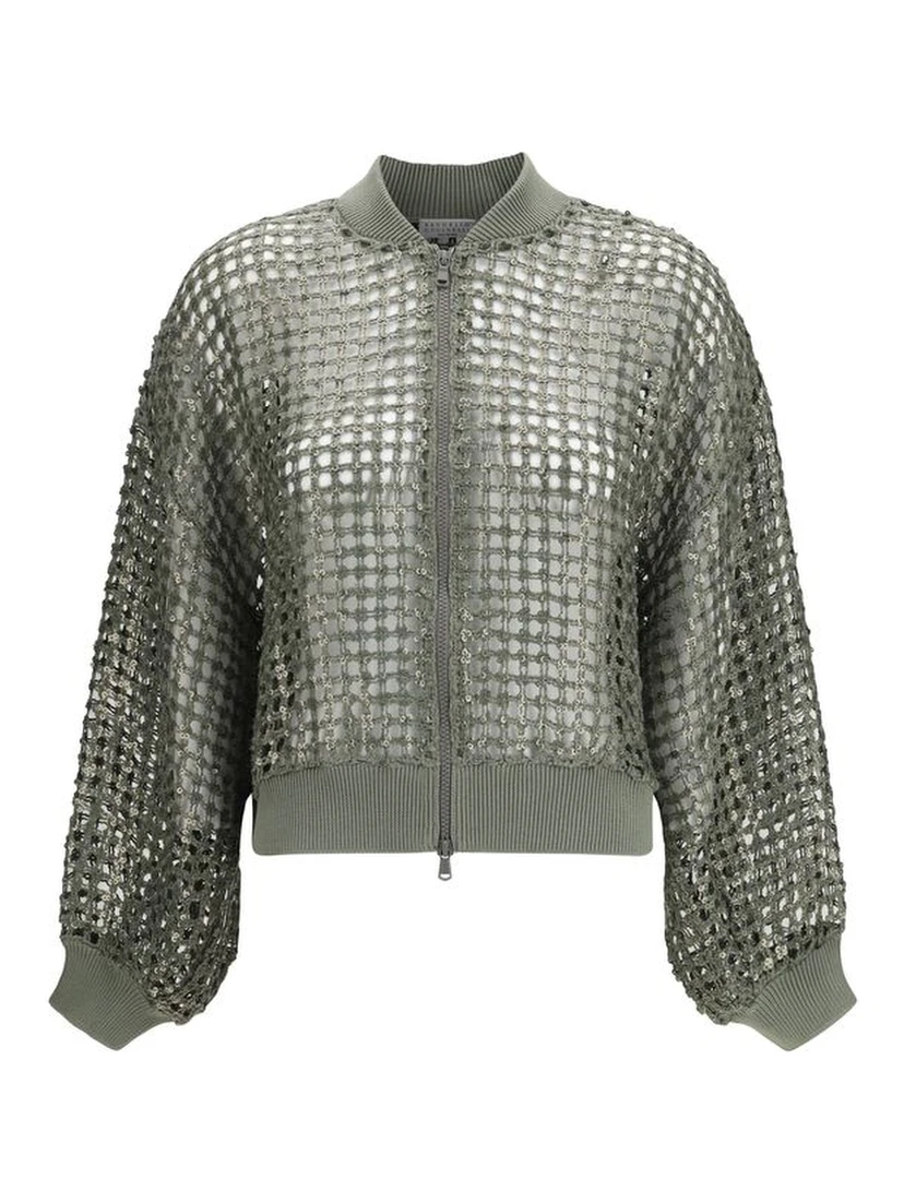 Bicolor Silk Bomber