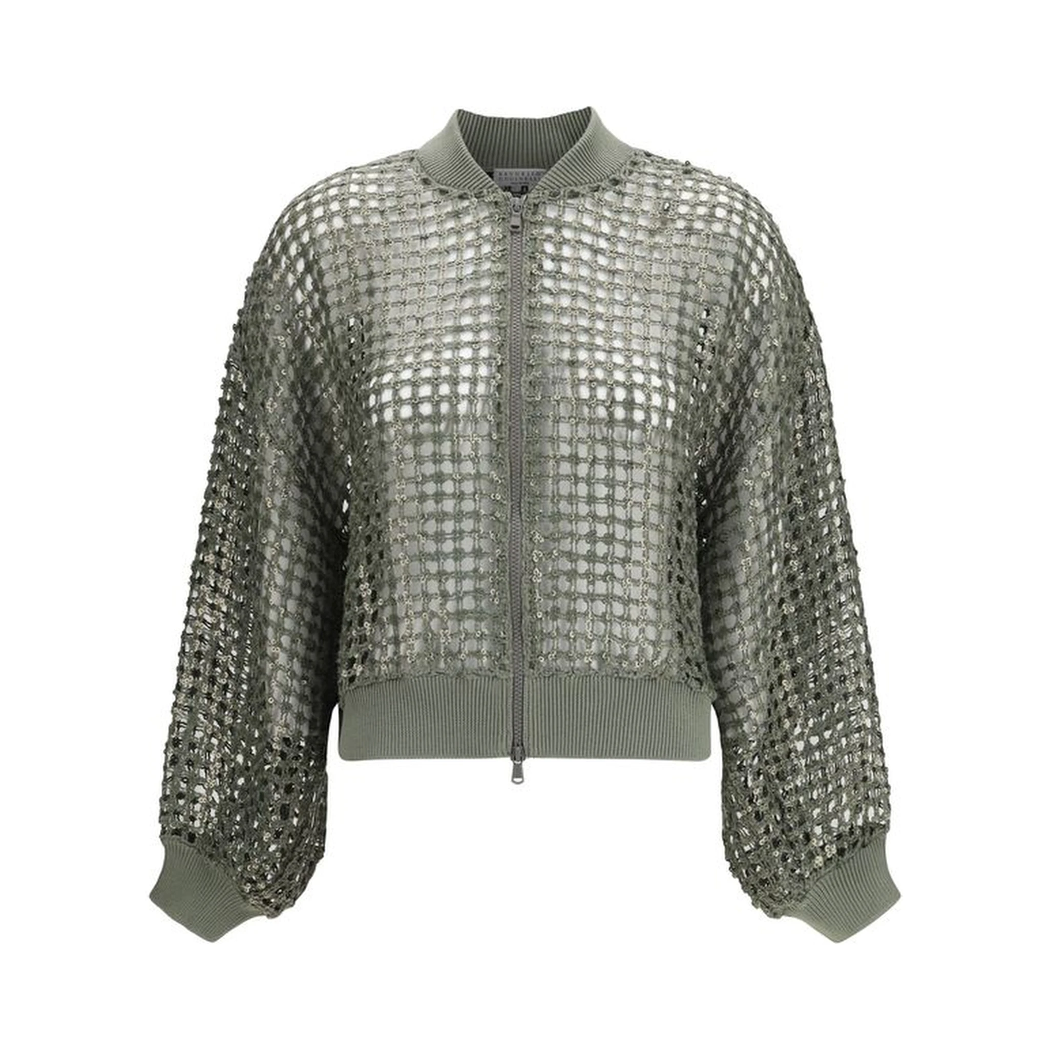Bicolor Silk Bomber