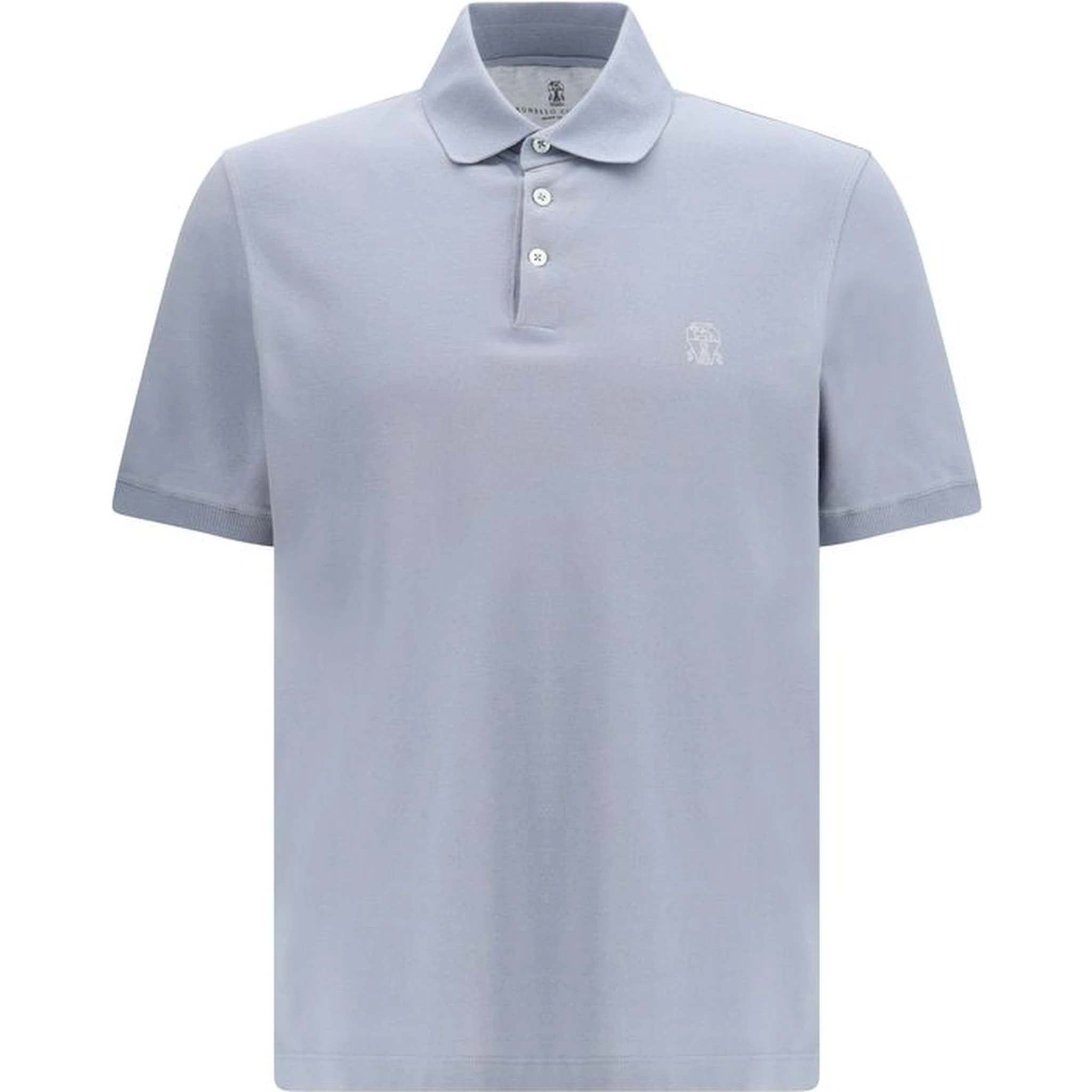Blue Cotton Polo Shirt