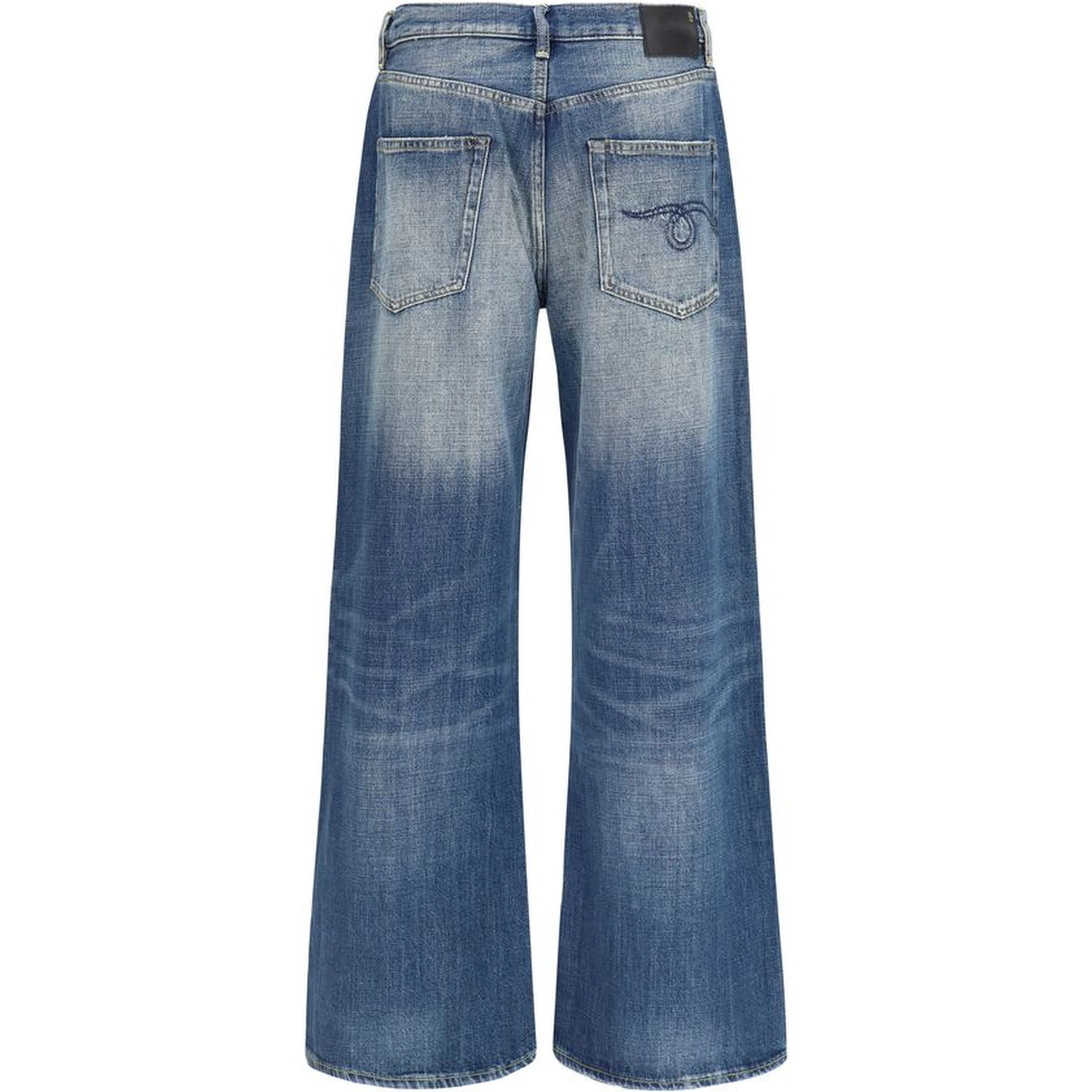 Blue Cotton Relaxed Fit Jeans