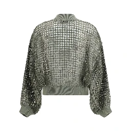 Bicolor Silk Bomber
