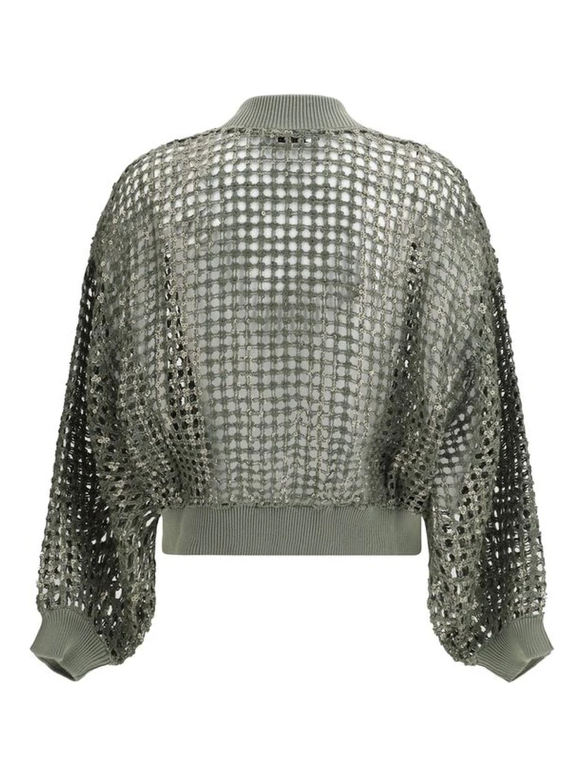 Bicolor Silk Bomber