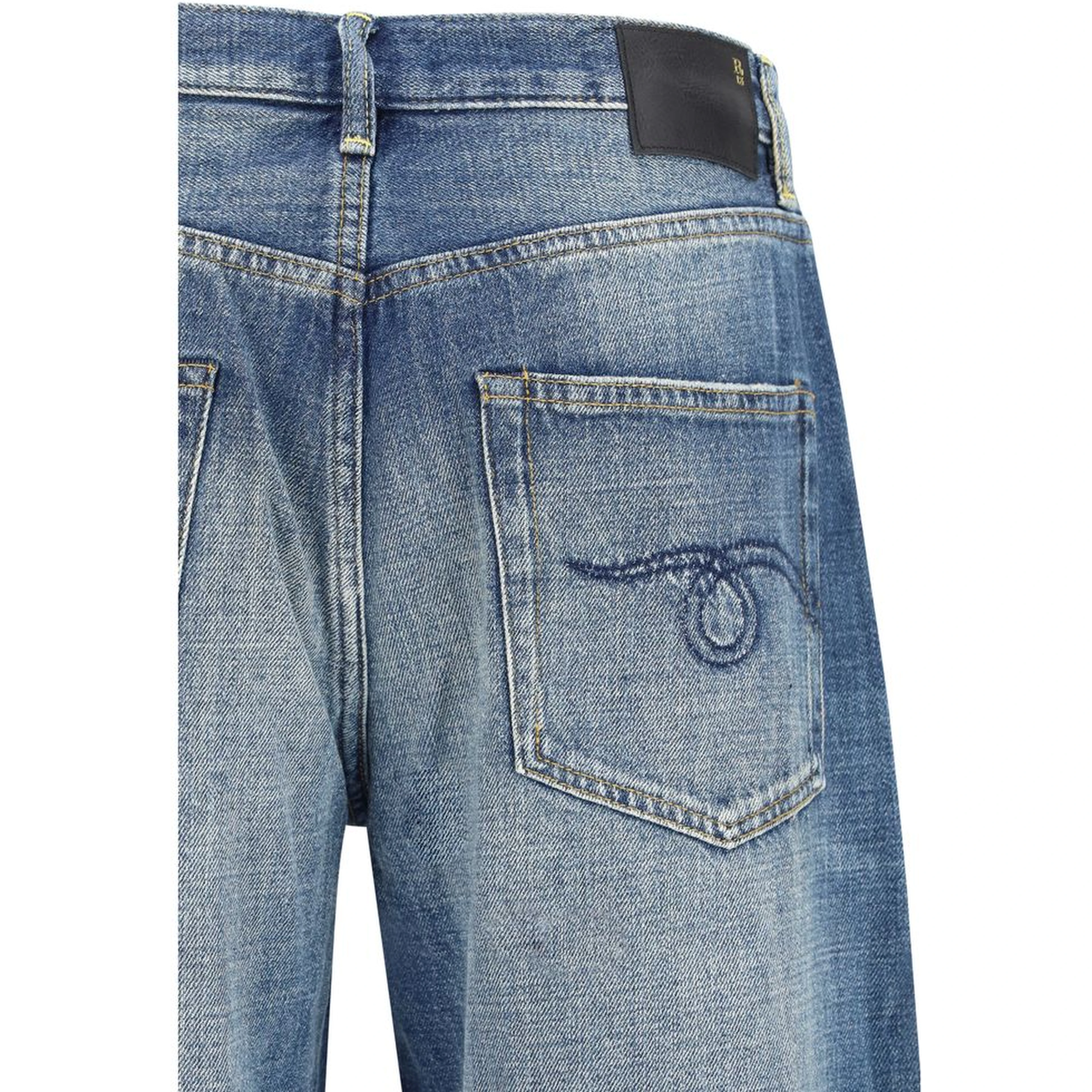 Blue Cotton Relaxed Fit Jeans