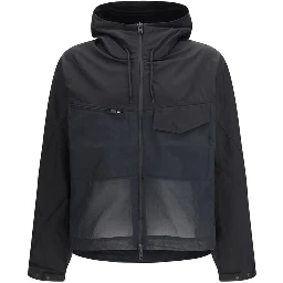 Black Cotton Shell Jacket