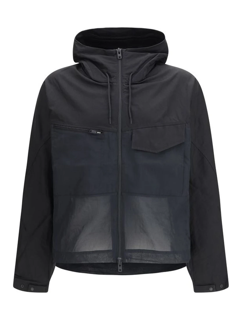 Black Cotton Shell Jacket