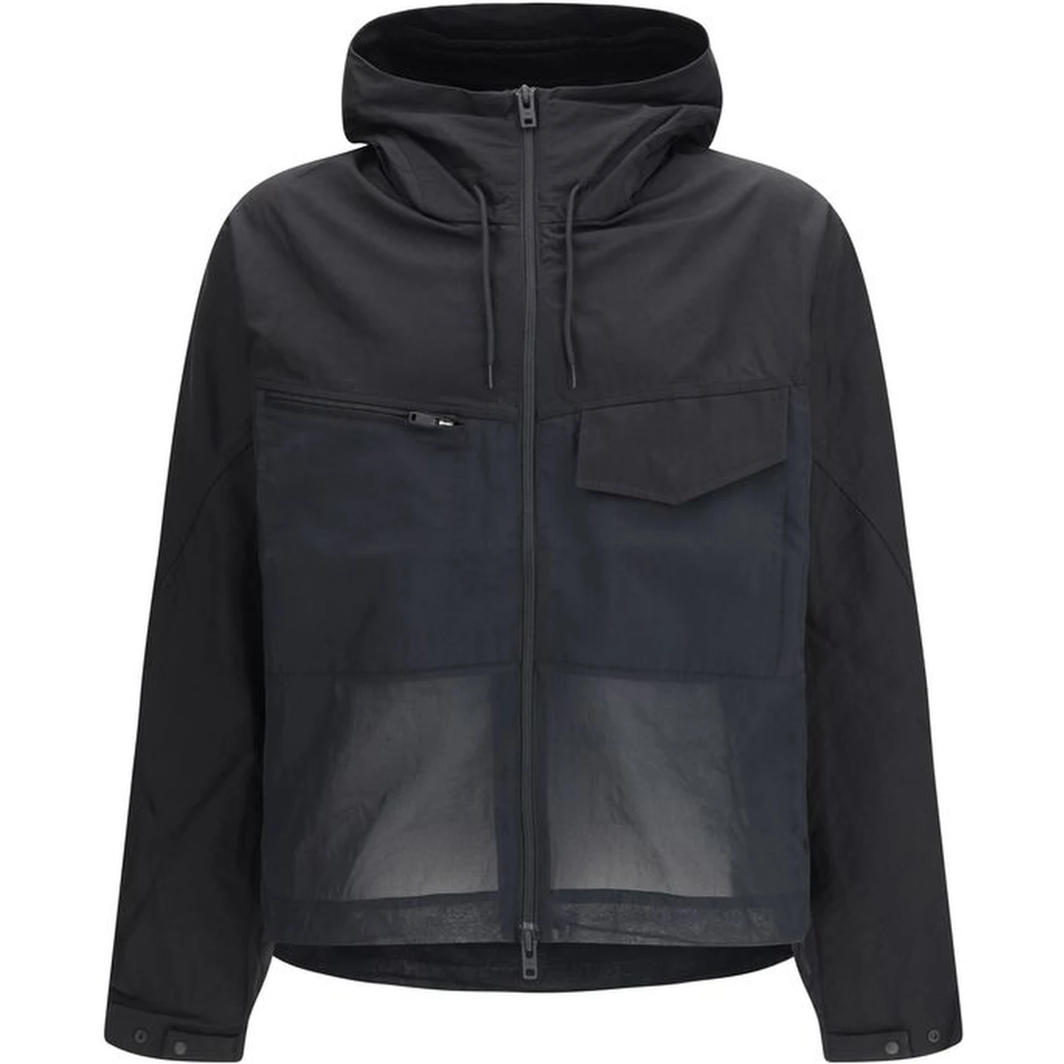 Black Cotton Shell Jacket
