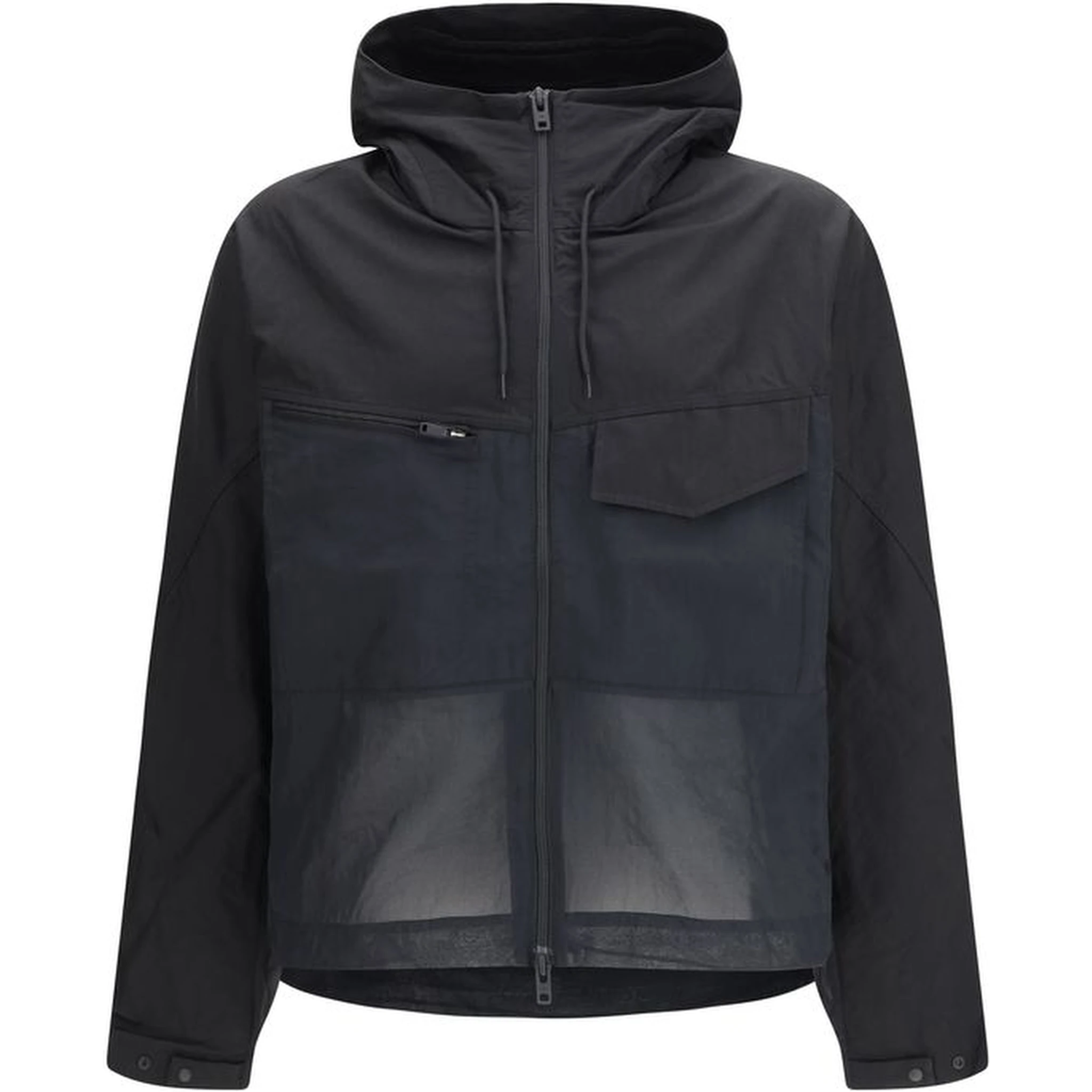 Black Cotton Shell Jacket