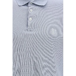 Blue Cotton Polo Shirt