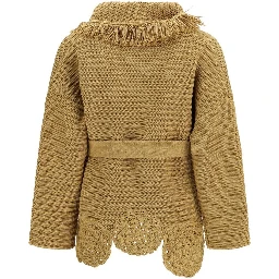 Gold Polyester Cardigan