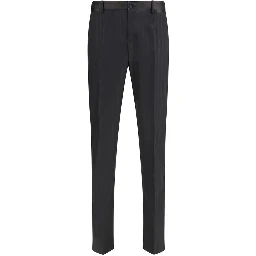 Black Fleece Wool Casual Pants