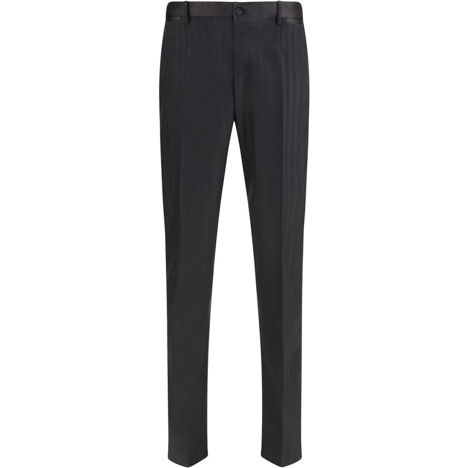 Black Fleece Wool Casual Pants