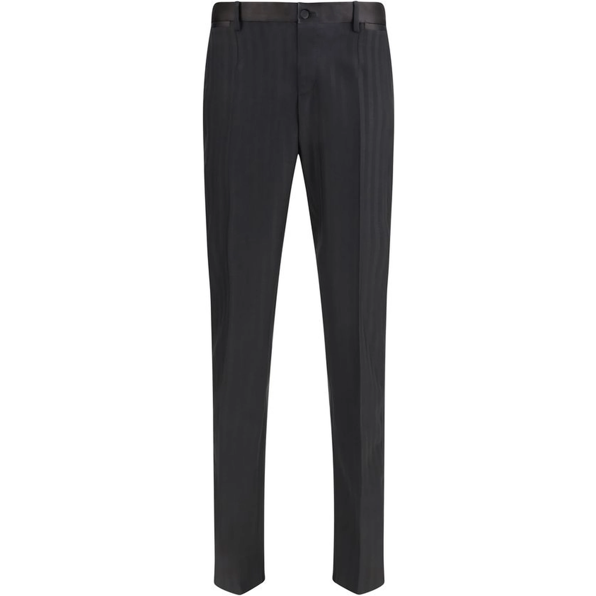 Black Fleece Wool Casual Pants