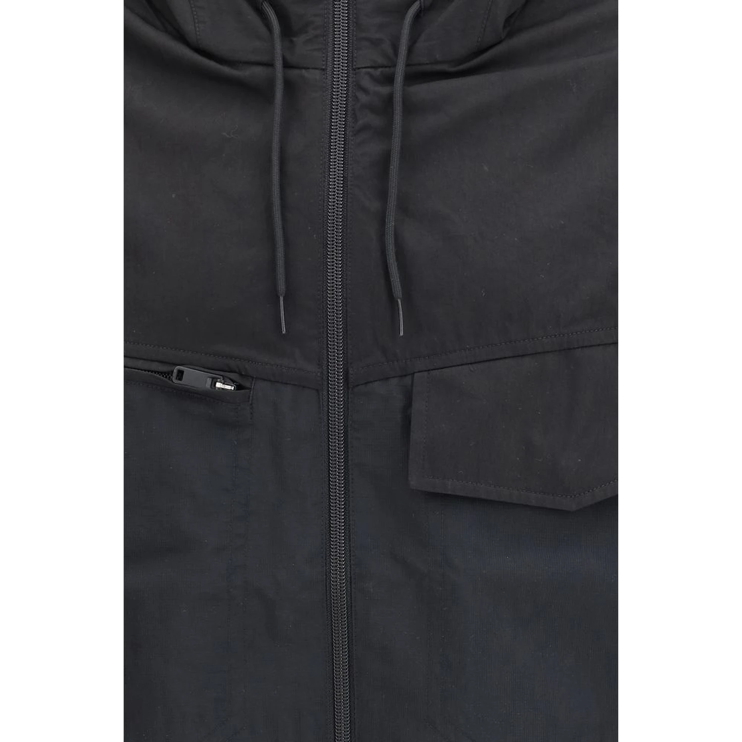 Black Cotton Shell Jacket