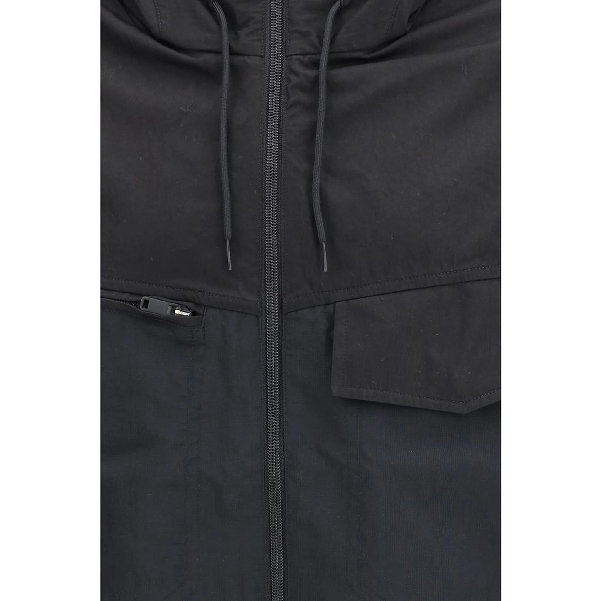 Black Cotton Shell Jacket